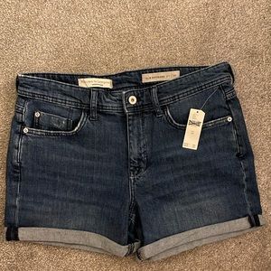 Anthropology slim boyfriend jean shorts
